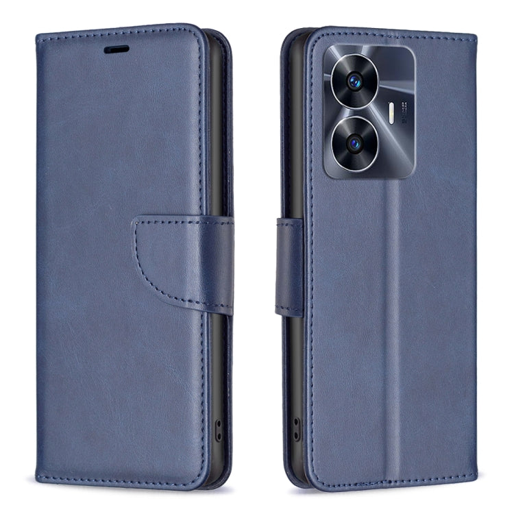 For Realme C55 Lambskin Texture Leather Phone Case