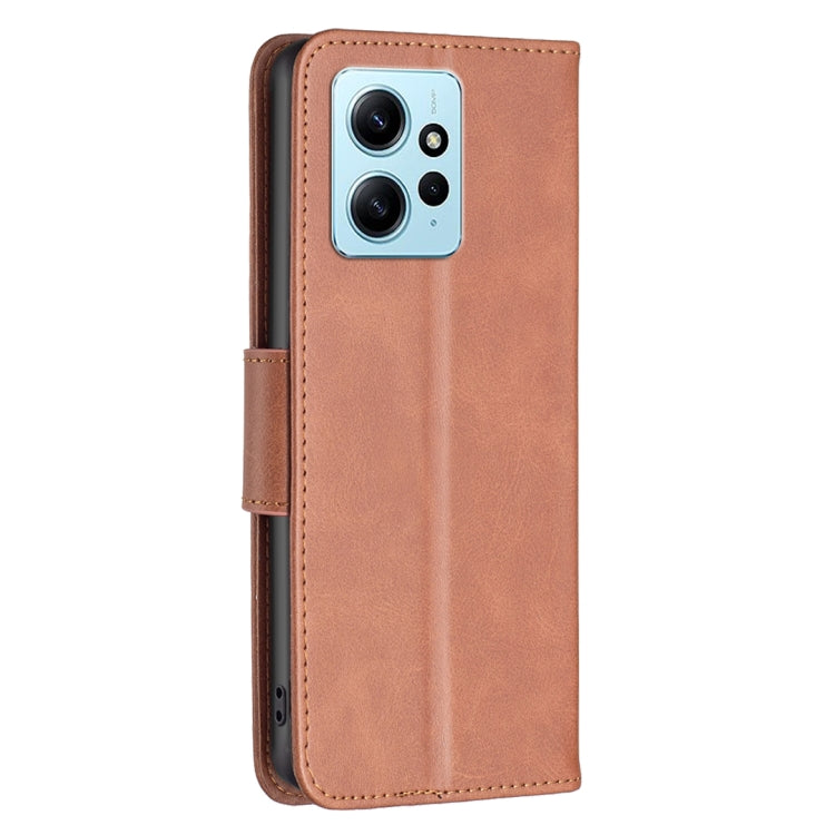 For Xiaomi Redmi Note 12 4G Global Lambskin Texture Leather Phone Case