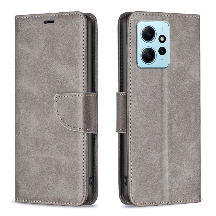 For Xiaomi Redmi Note 12 4G Global Lambskin Texture Leather Phone Case