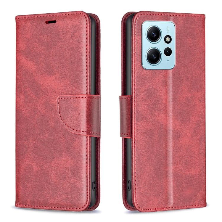 For Xiaomi Redmi Note 12 4G Global Lambskin Texture Leather Phone Case