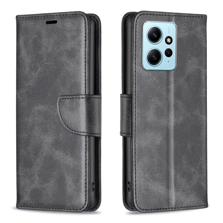 For Xiaomi Redmi Note 12 4G Global Lambskin Texture Leather Phone Case