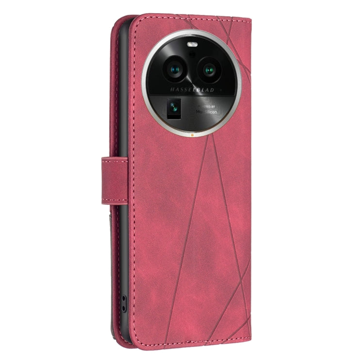 For OPPO Find X6 Pro 5G Magnetic Buckle Rhombus Texture Leather Phone Case