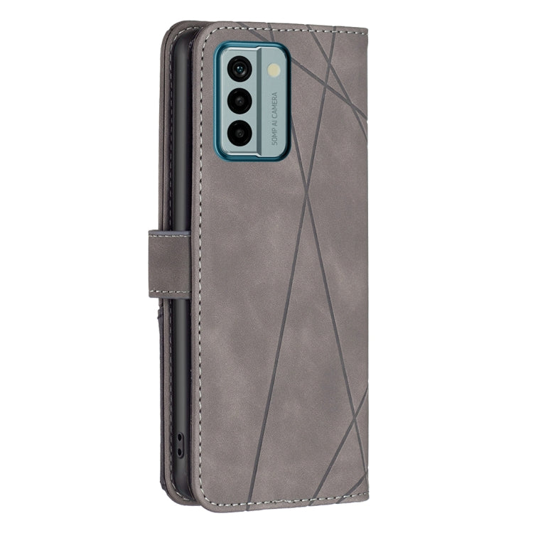 For Nokia G22 Magnetic Buckle Rhombus Texture Leather Phone Case