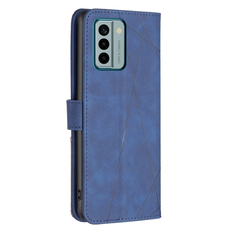 For Nokia G22 Magnetic Buckle Rhombus Texture Leather Phone Case
