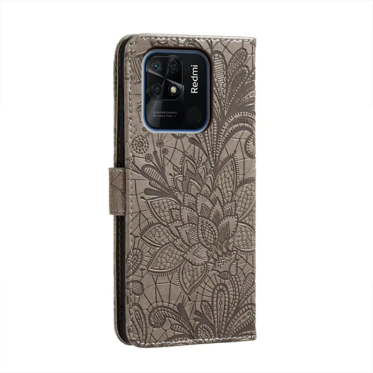 For Xiaomi Redmi 10C Lace Flower Embossing Flip Leather Phone Case
