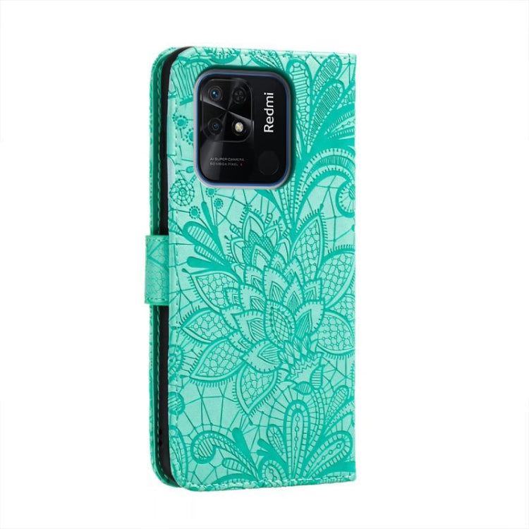 For Xiaomi Redmi 10C Lace Flower Embossing Flip Leather Phone Case