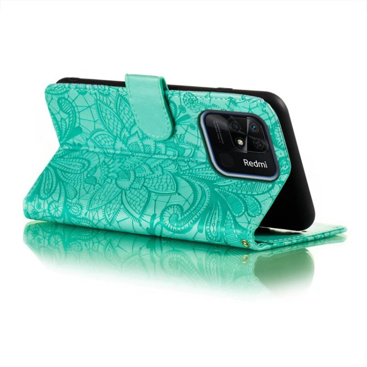 For Xiaomi Redmi 10C Lace Flower Embossing Flip Leather Phone Case