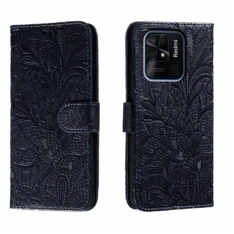 For Xiaomi Redmi 10C Lace Flower Embossing Flip Leather Phone Case