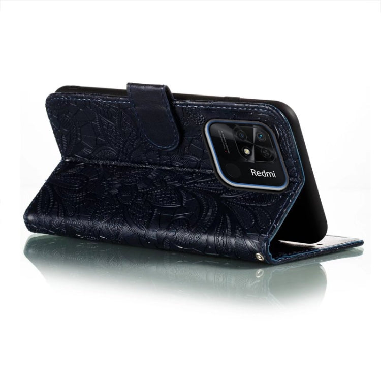 For Xiaomi Redmi 10C Lace Flower Embossing Flip Leather Phone Case