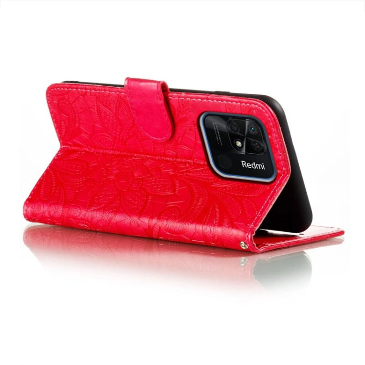 For Xiaomi Redmi 10C Lace Flower Embossing Flip Leather Phone Case