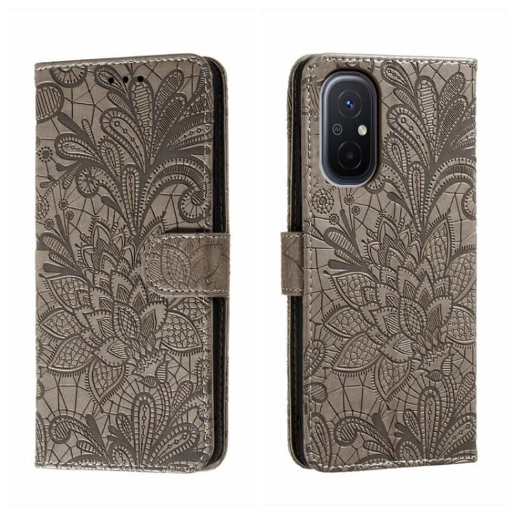 For Xiaomi Redmi 12C Lace Flower Embossing Flip Leather Phone Case