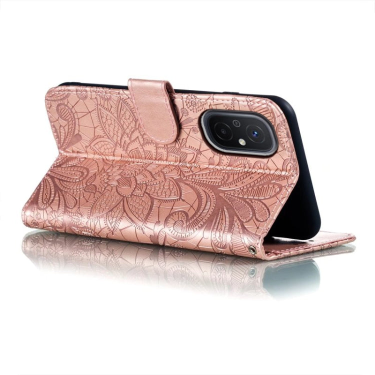 For Xiaomi Redmi 12C Lace Flower Embossing Flip Leather Phone Case