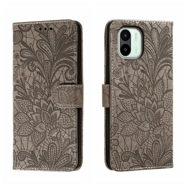 For Xiaomi Redmi A1 Lace Flower Embossing Flip Leather Phone Case