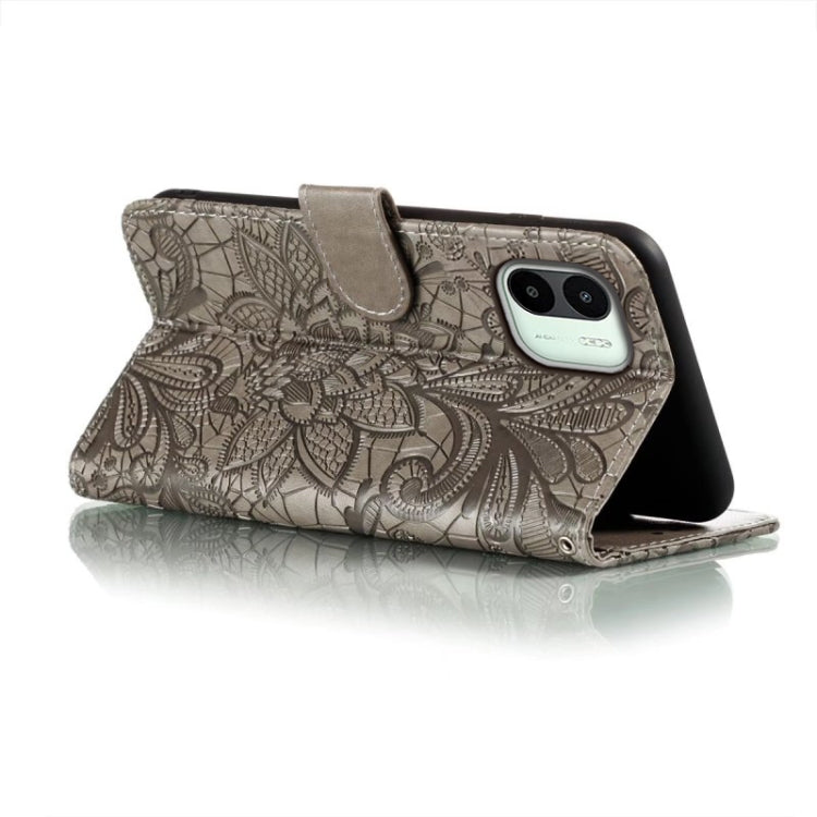 For Xiaomi Redmi A1 Lace Flower Embossing Flip Leather Phone Case