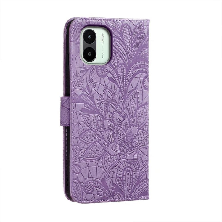 For Xiaomi Redmi A1 Lace Flower Embossing Flip Leather Phone Case