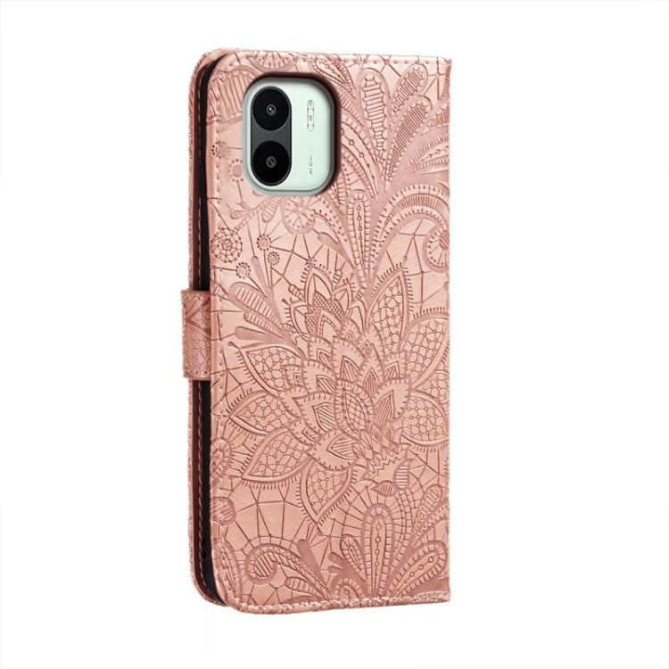 For Xiaomi Redmi A1 Lace Flower Embossing Flip Leather Phone Case