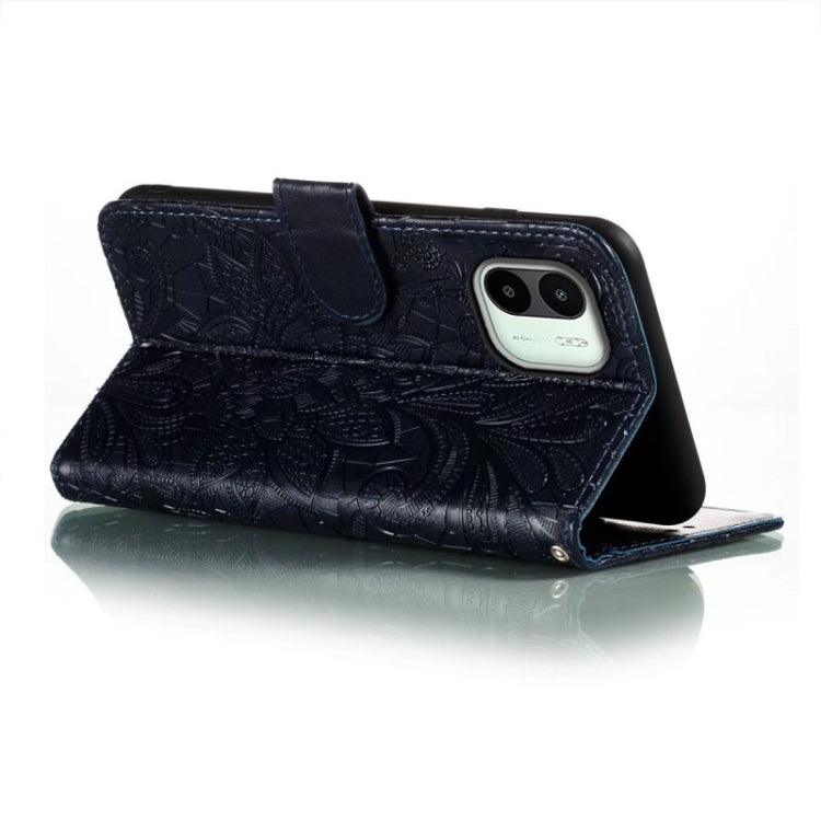 For Xiaomi Redmi A1 Lace Flower Embossing Flip Leather Phone Case