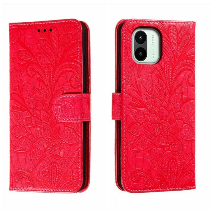 For Xiaomi Redmi A1 Lace Flower Embossing Flip Leather Phone Case