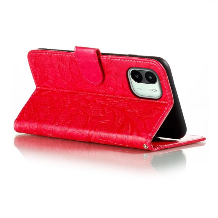 For Xiaomi Redmi A1 Lace Flower Embossing Flip Leather Phone Case