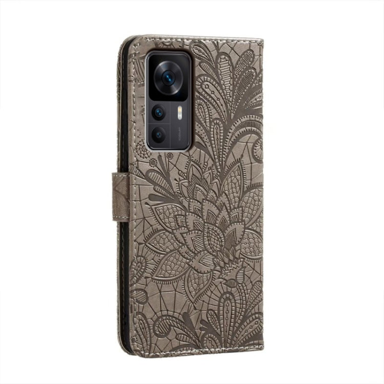 For Xiaomi Redmi K50 Ultra Lace Flower Embossing Flip Leather Phone Case
