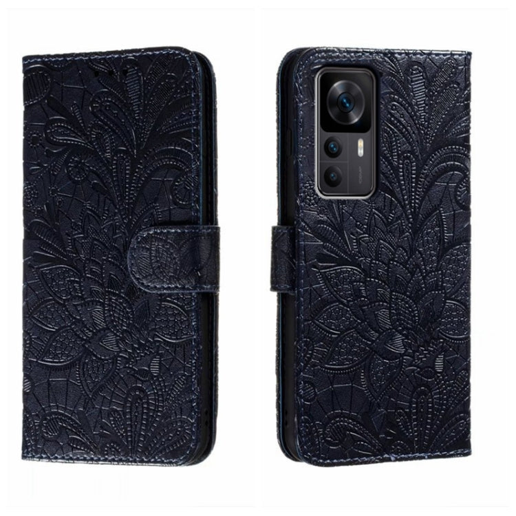 For Xiaomi Redmi K50 Ultra Lace Flower Embossing Flip Leather Phone Case
