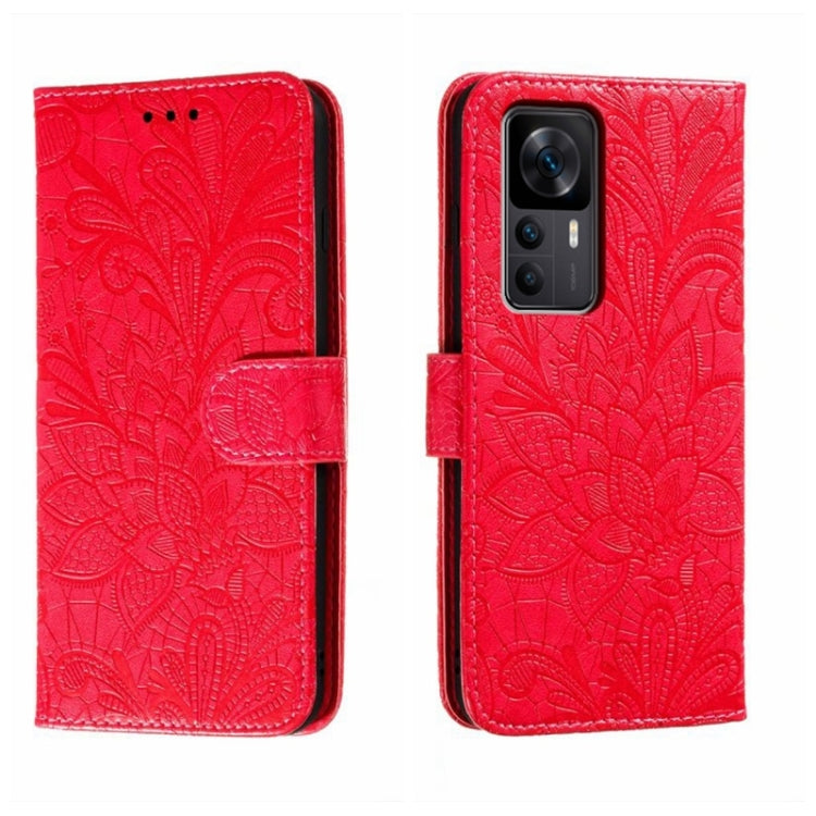 For Xiaomi Redmi K50 Ultra Lace Flower Embossing Flip Leather Phone Case