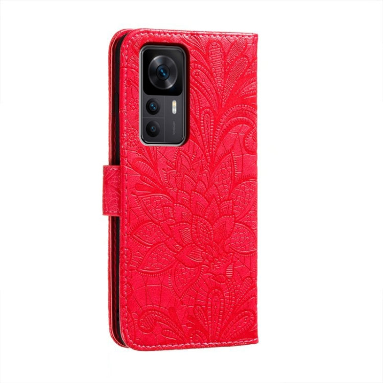 For Xiaomi Redmi K50 Ultra Lace Flower Embossing Flip Leather Phone Case