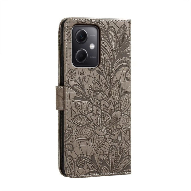 For Xiaomi Redmi Note 12 5G Global Lace Flower Embossing Flip Leather Phone Case