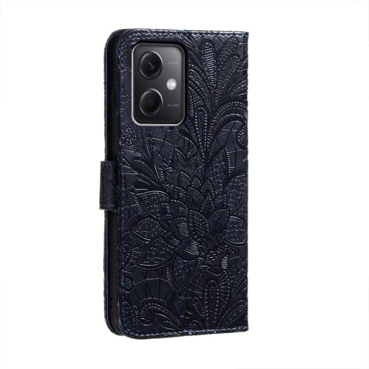 For Xiaomi Redmi Note 12 5G Global Lace Flower Embossing Flip Leather Phone Case