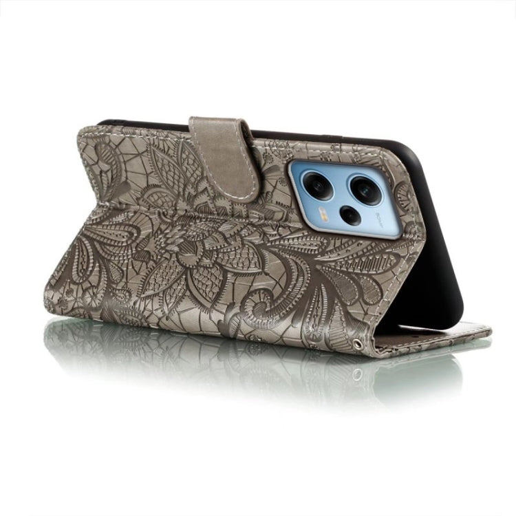 For Xiaomi Redmi Note 12 Pro Lace Flower Embossing Flip Leather Phone Case
