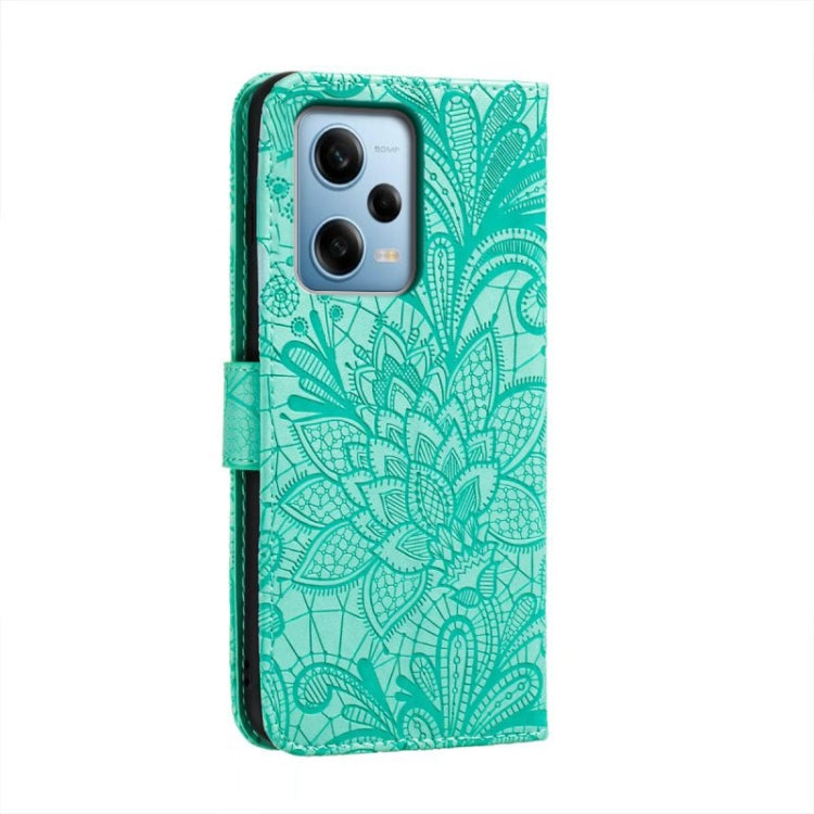 For Xiaomi Redmi Note 12 Pro Lace Flower Embossing Flip Leather Phone Case