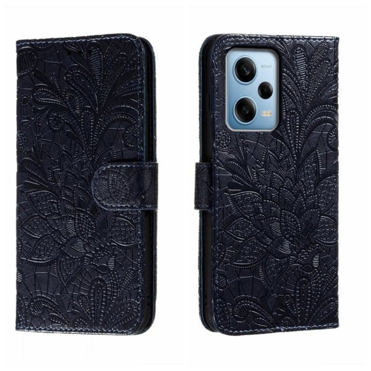 For Xiaomi Redmi Note 12 Pro Lace Flower Embossing Flip Leather Phone Case