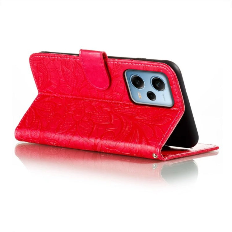 For Xiaomi Redmi Note 12 Pro Lace Flower Embossing Flip Leather Phone Case