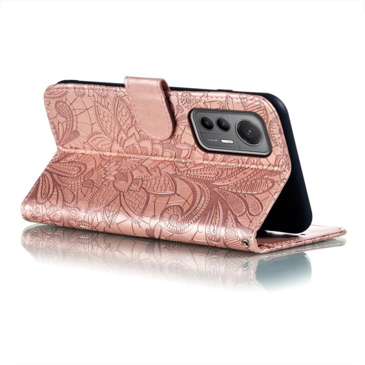 For Xiaomi 12 Lite Lace Flower Embossing Flip Leather Phone Case