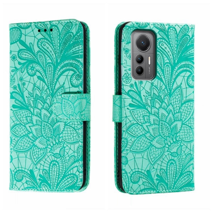 For Xiaomi 12 Lite Lace Flower Embossing Flip Leather Phone Case