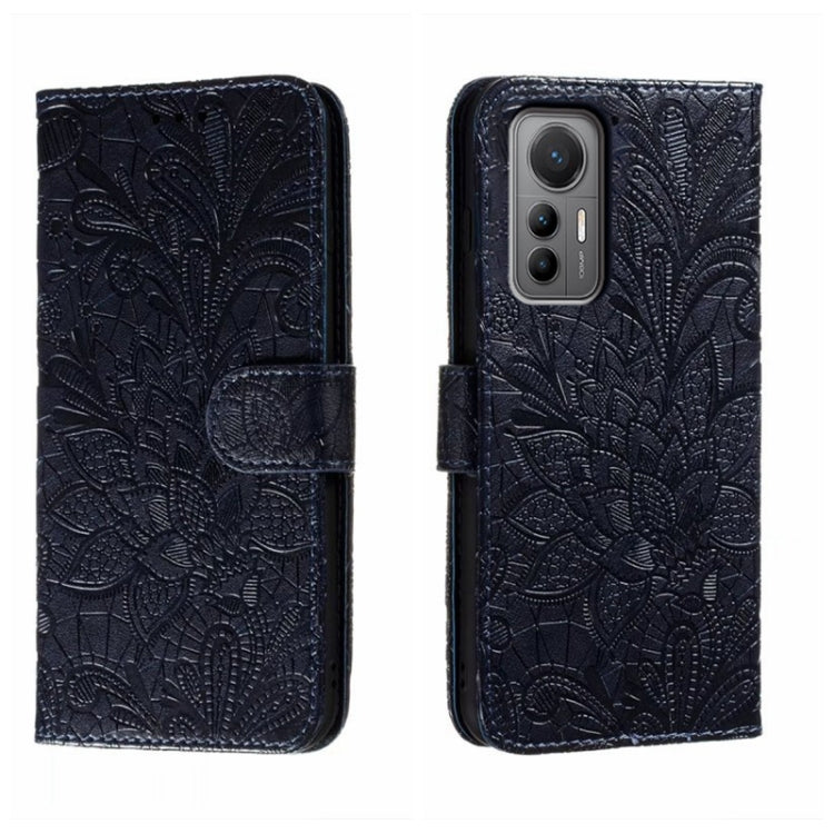 For Xiaomi 12 Lite Lace Flower Embossing Flip Leather Phone Case