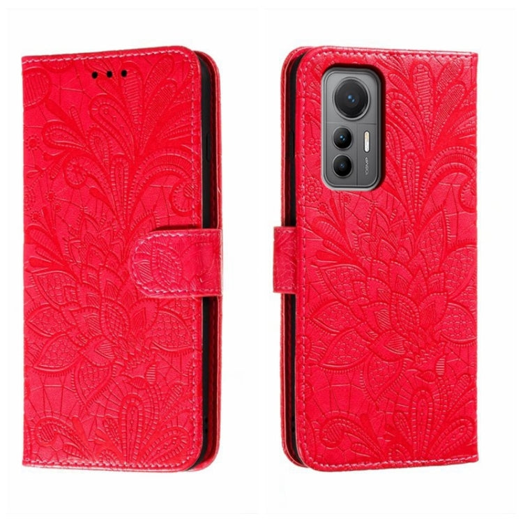 For Xiaomi 12 Lite Lace Flower Embossing Flip Leather Phone Case