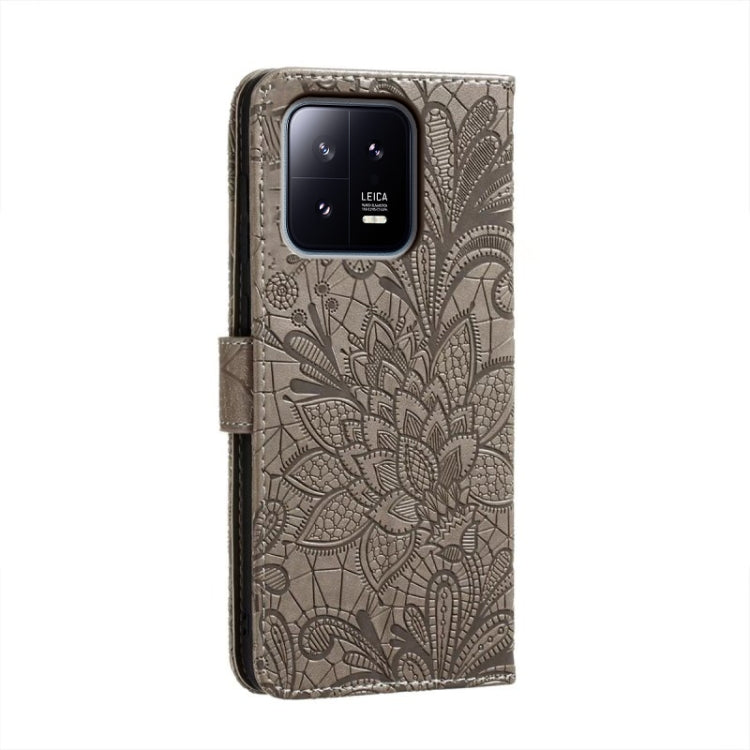 For Xiaomi 13 Lace Flower Embossing Flip Leather Phone Case