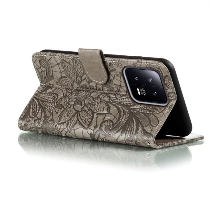 For Xiaomi 13 Lace Flower Embossing Flip Leather Phone Case