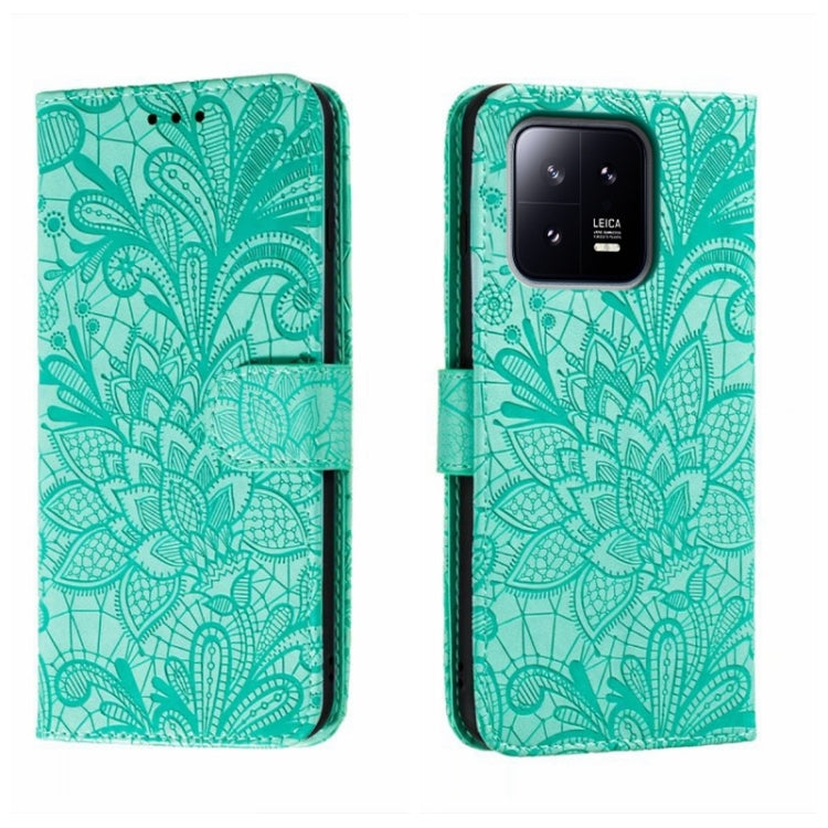 For Xiaomi 13 Lace Flower Embossing Flip Leather Phone Case