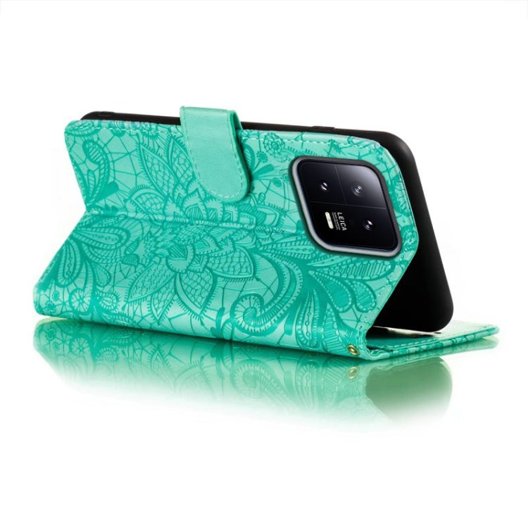 For Xiaomi 13 Lace Flower Embossing Flip Leather Phone Case