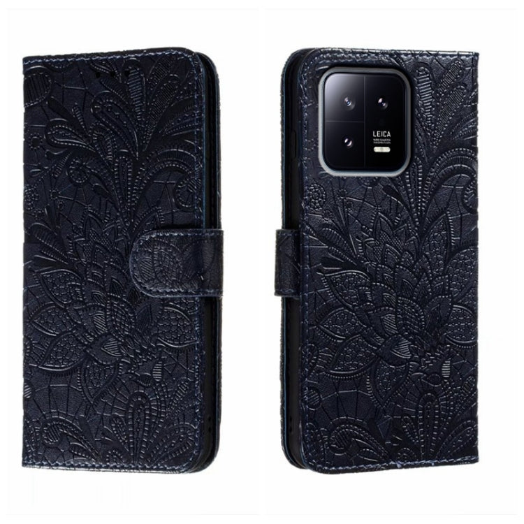 For Xiaomi 13 Lace Flower Embossing Flip Leather Phone Case