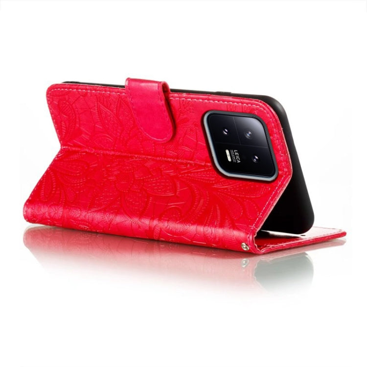 For Xiaomi 13 Lace Flower Embossing Flip Leather Phone Case