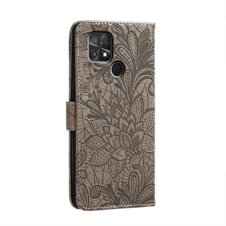 For Xiaomi Poco C40 Lace Flower Embossing Flip Leather Phone Case