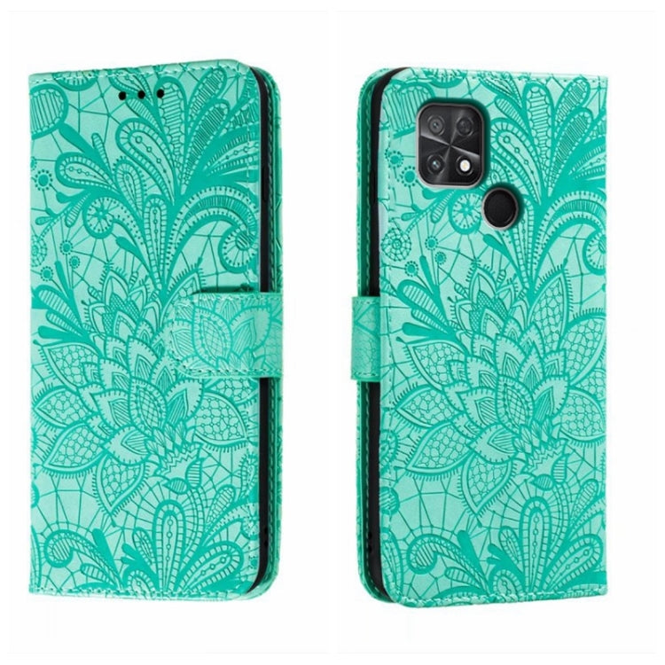 For Xiaomi Poco C40 Lace Flower Embossing Flip Leather Phone Case