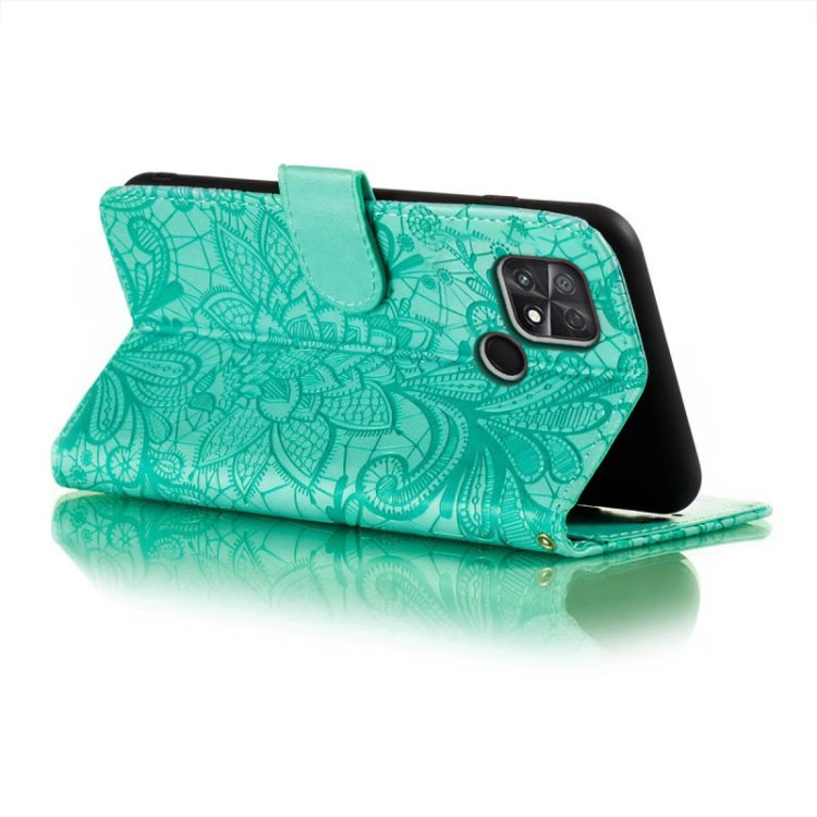 For Xiaomi Poco C40 Lace Flower Embossing Flip Leather Phone Case