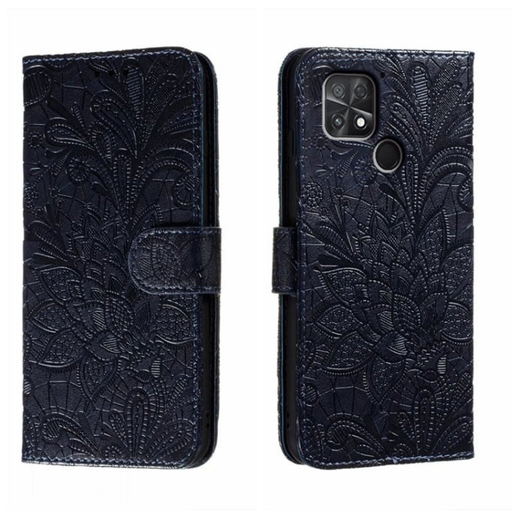 For Xiaomi Poco C40 Lace Flower Embossing Flip Leather Phone Case