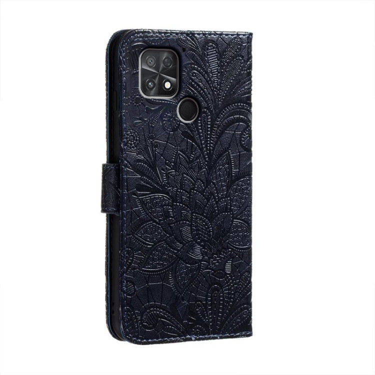 For Xiaomi Poco C40 Lace Flower Embossing Flip Leather Phone Case