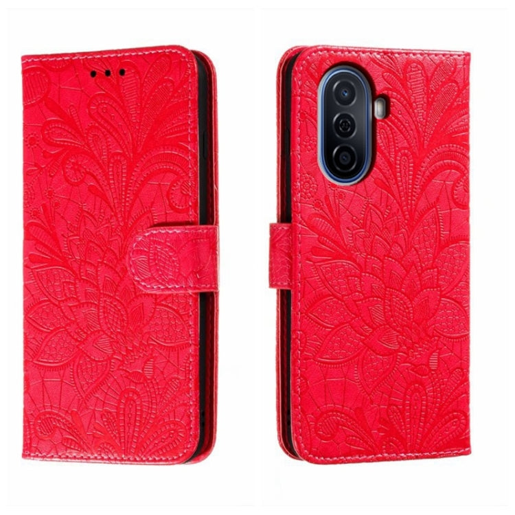 For Huawei Enjoy 50 Lace Flower Embossing Flip Leather Phone Case