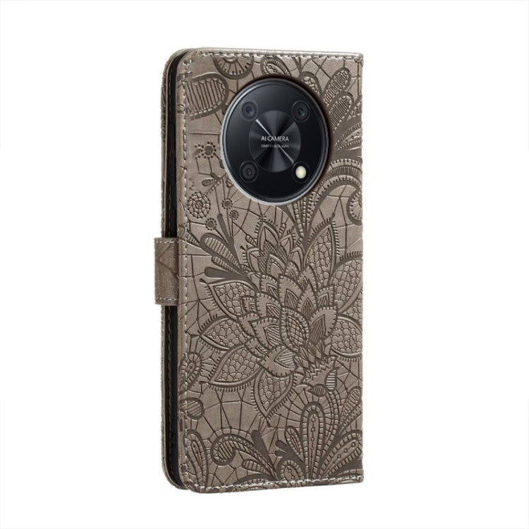 For Huawei Enjoy 50 Pro Lace Flower Embossing Flip Leather Phone Case